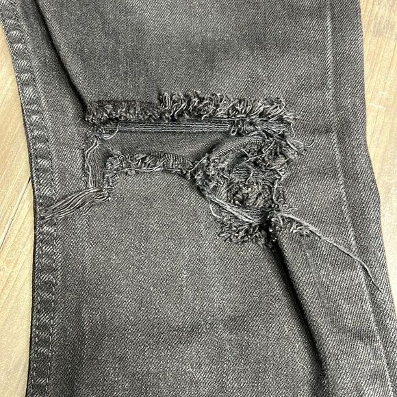 Pacsun mens Distressed Busted Knees Black Stretch Denim Skinny Jeans 32x32 - Picture 6 of 10